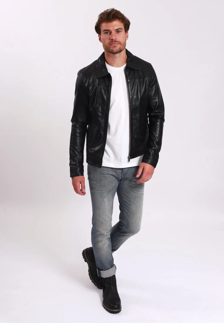 Lee Cooper Leren Jas - Black 2 Lee Cooper Leren Jas - Black - Afbeelding 2