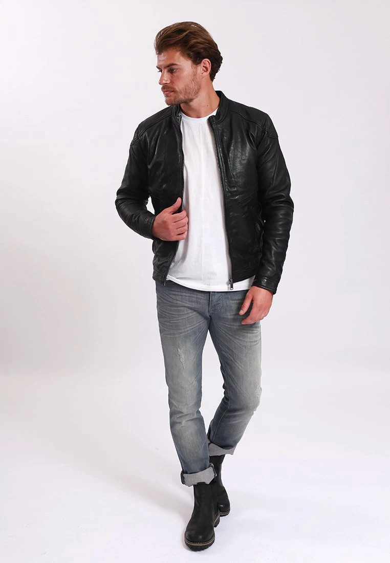 Lee Cooper Buglem - Imitatieleren Jas - Black 2 Lee Cooper Buglem - Imitatieleren Jas - Black - Afbeelding 2