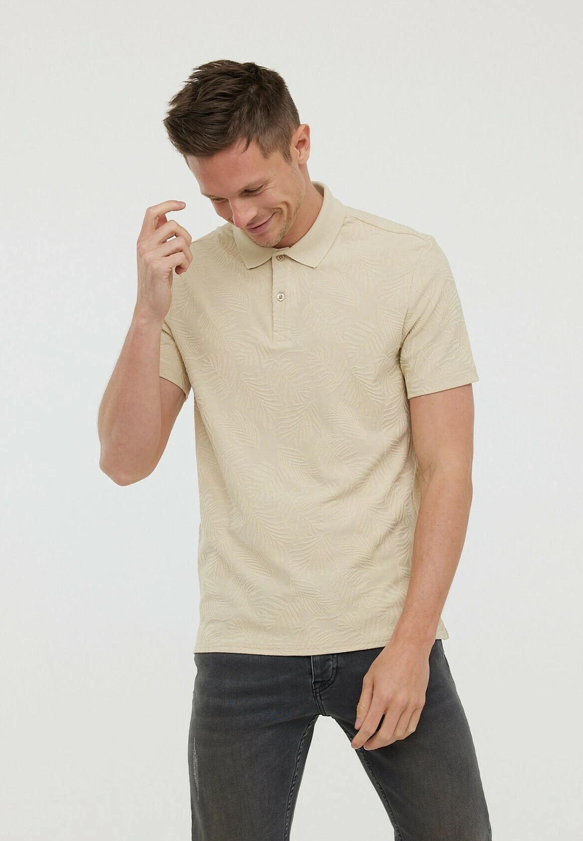 Lee Cooper Poloshirt - Cream 3 Lee Cooper Poloshirt - Cream - Afbeelding 3