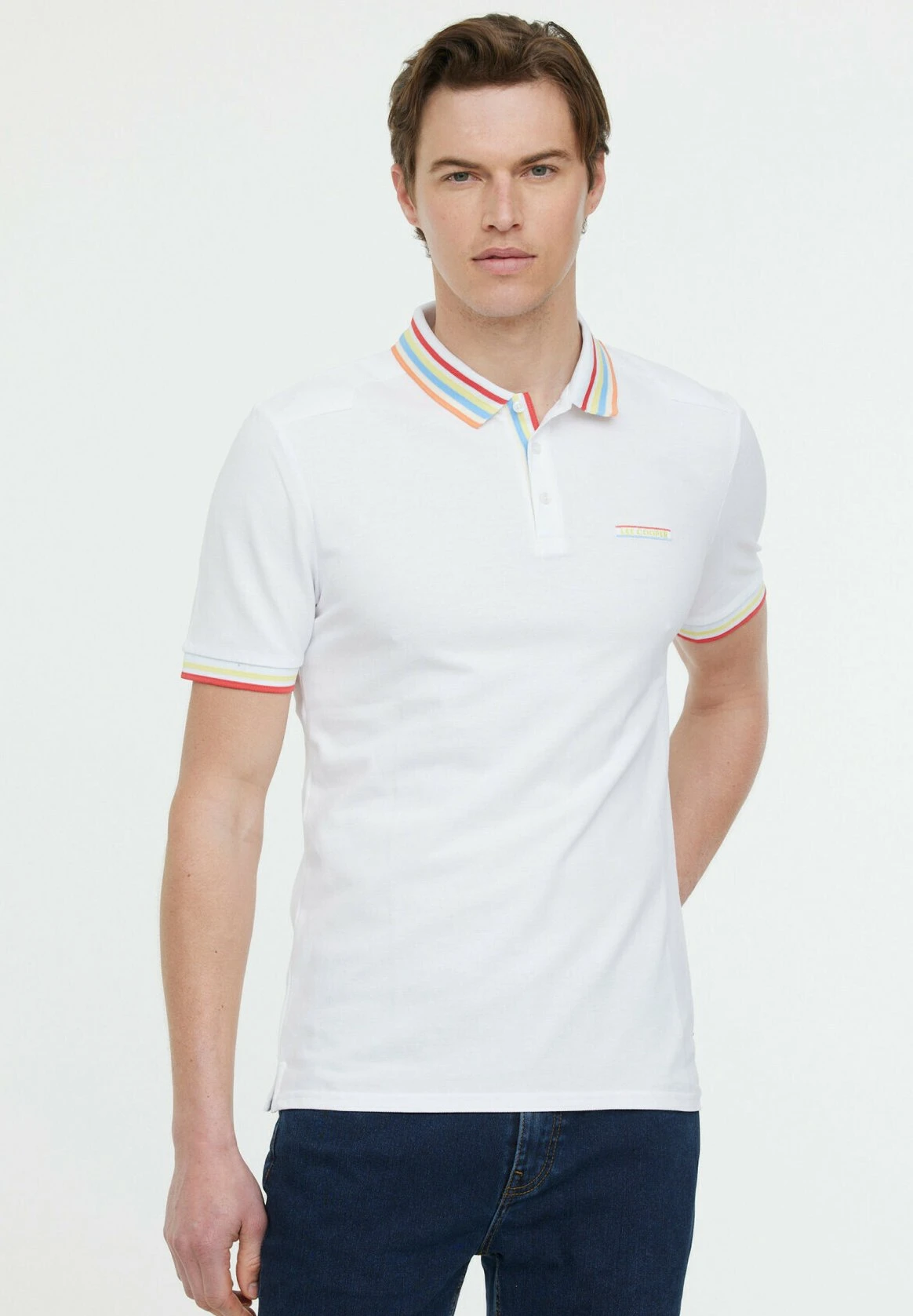 Lee Cooper Bulio Mc - Poloshirt - Optic White 1 Lee Cooper Bulio Mc - Poloshirt - Optic White