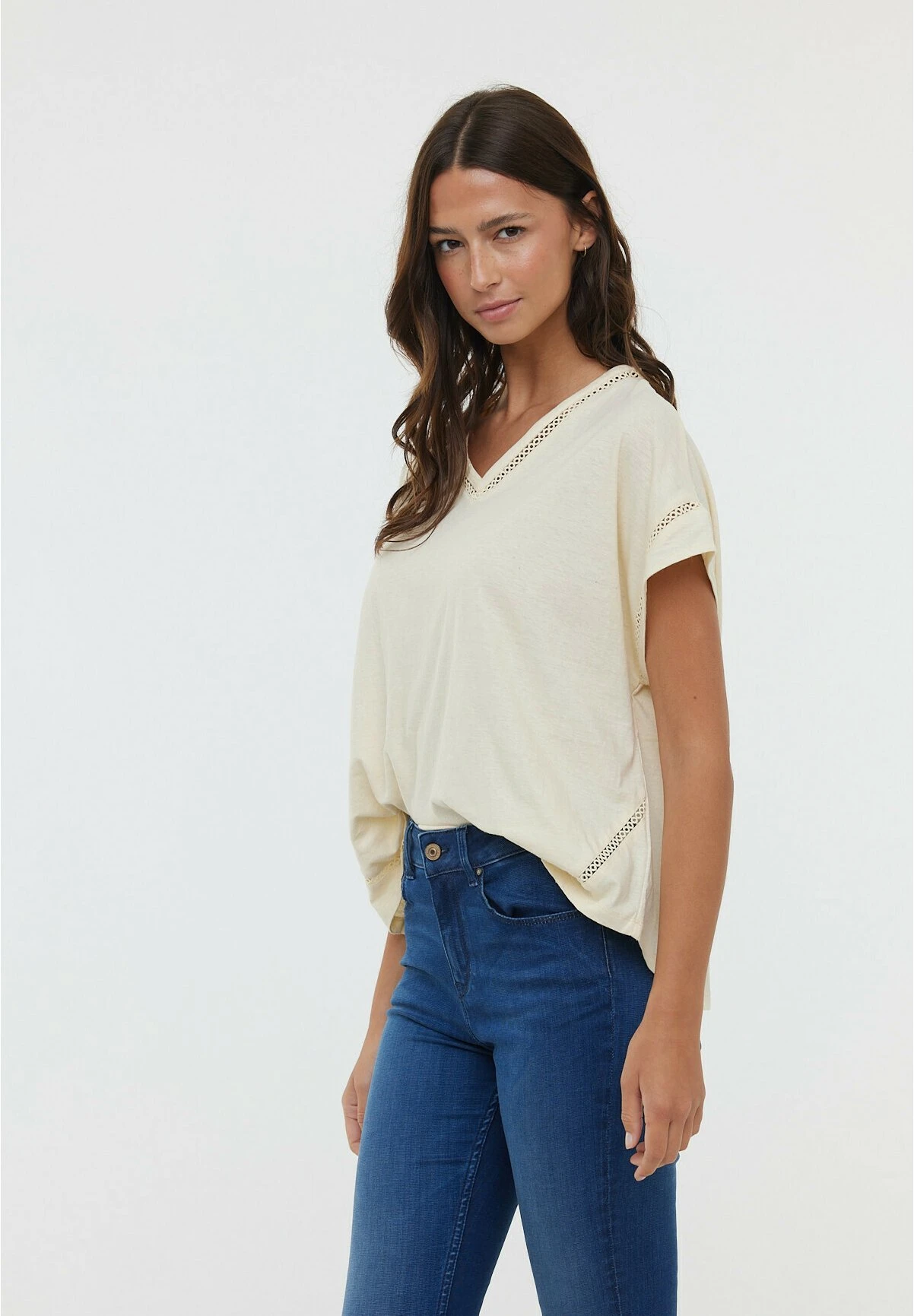 Lee Cooper Acana Mc - T-Shirt Print - Cream 4 Lee Cooper Acana Mc - T-Shirt Print - Cream - Afbeelding 4