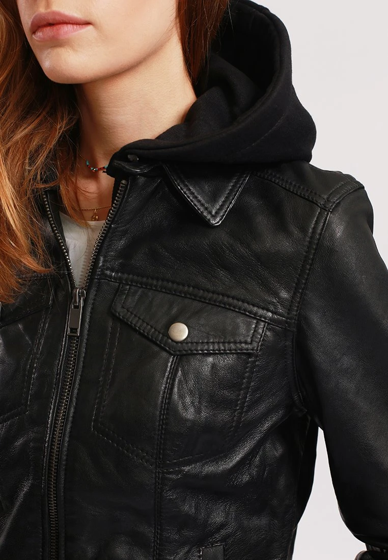 Lee Cooper Baya - Leren Jas - Black 4 Lee Cooper Baya - Leren Jas - Black - Afbeelding 4