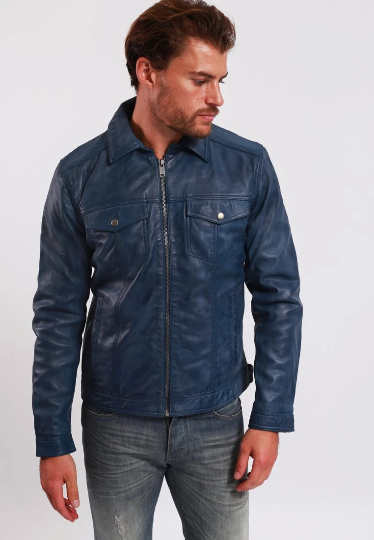 Lee Cooper Leren Jas - Vintage Blue 1 Lee Cooper Leren Jas - Vintage Blue