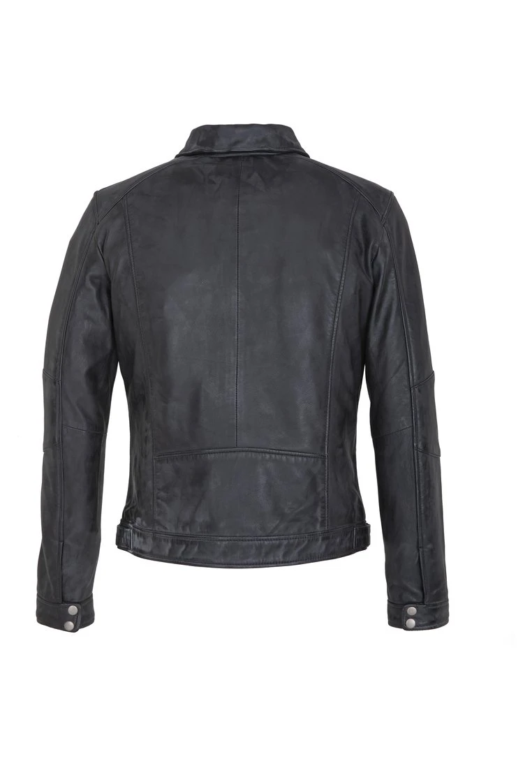 Lee Cooper Leather Jacket With Collar Shirt - 2 Split Side Pockets - - Leren Jas - Vintage Black 2 Lee Cooper Leather Jacket With Collar Shirt - 2 Split Side Pockets - - Leren Jas - Vintage Black - Afbeelding 2