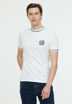 Lee Cooper Anix Mc - T-Shirt Print - Optic White
