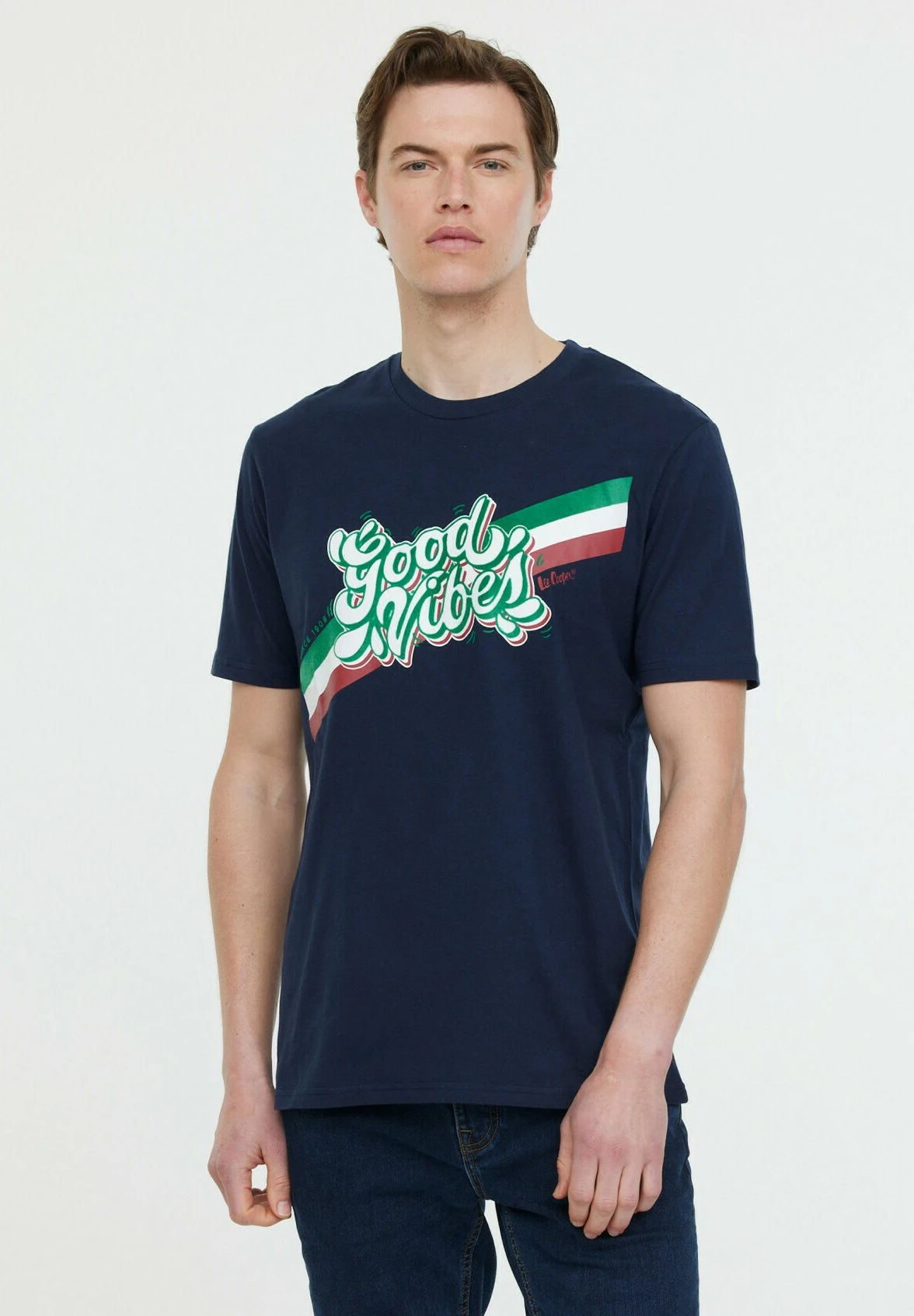 Lee Cooper Azzip Mc - T-Shirt Print - Navy 1 Lee Cooper Azzip Mc - T-Shirt Print - Navy