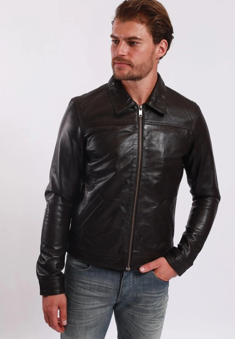 Lee Cooper Leren Jas - Brown 1 Lee Cooper Leren Jas - Brown