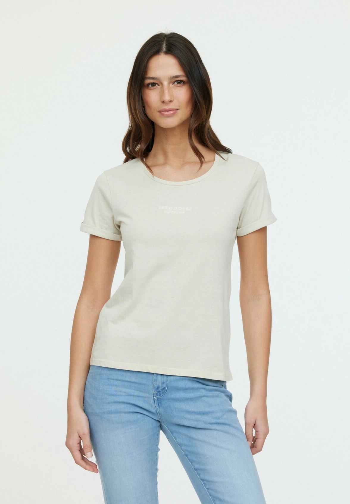 Lee Cooper Arari Mc - T-Shirt Basic - Cream 1 Lee Cooper Arari Mc - T-Shirt Basic - Cream