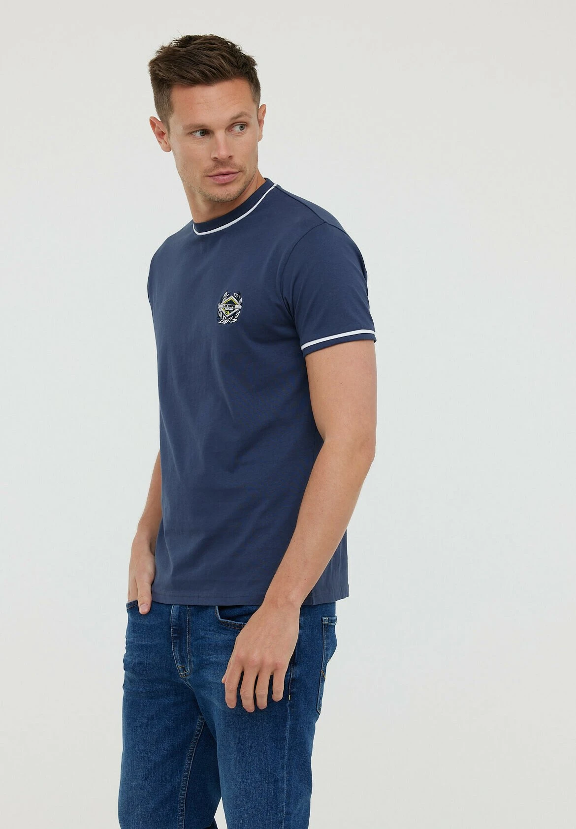 Lee Cooper Anix Mc - T-Shirt Print - Navy 4 Lee Cooper Anix Mc - T-Shirt Print - Navy - Afbeelding 4