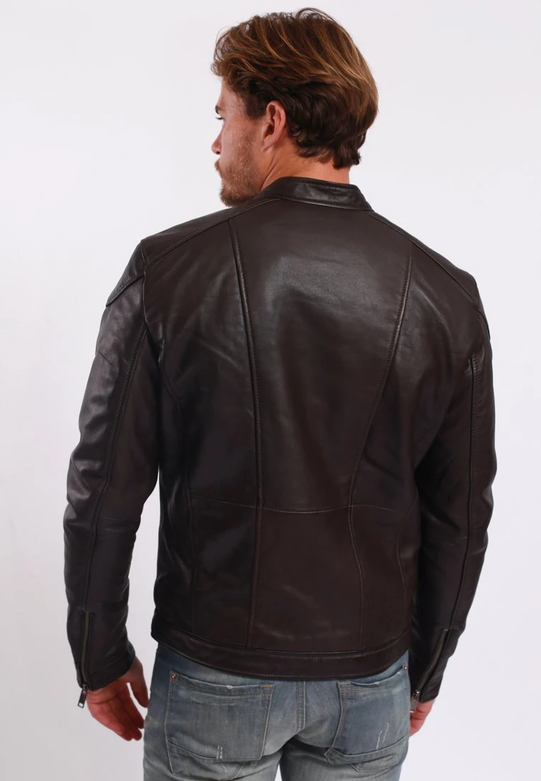 Lee Cooper Buglem - Imitatieleren Jas - Brown 3 Lee Cooper Buglem - Imitatieleren Jas - Brown - Afbeelding 3