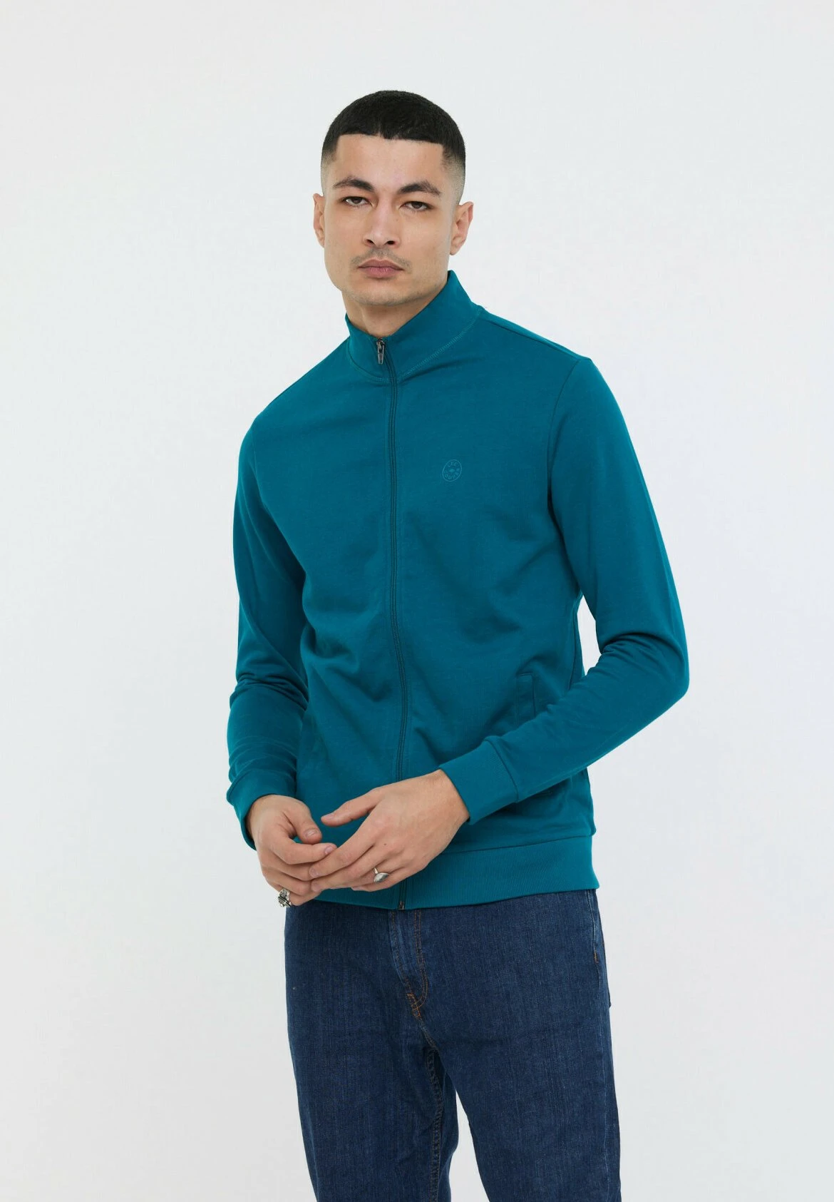 Lee Cooper Emoli - Sweater Met Rits - Emerald 1 Lee Cooper Emoli - Sweater Met Rits - Emerald