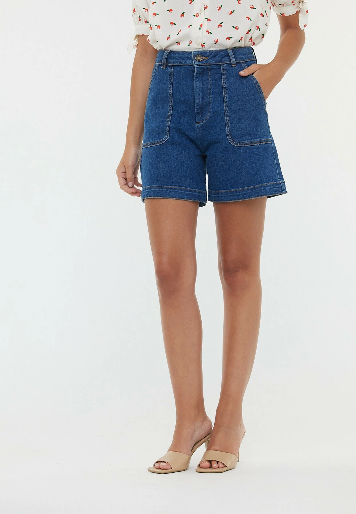 Lee Cooper Noke - Jeansshort - Medium Blue Stoned 1 Lee Cooper Noke - Jeansshort - Medium Blue Stoned