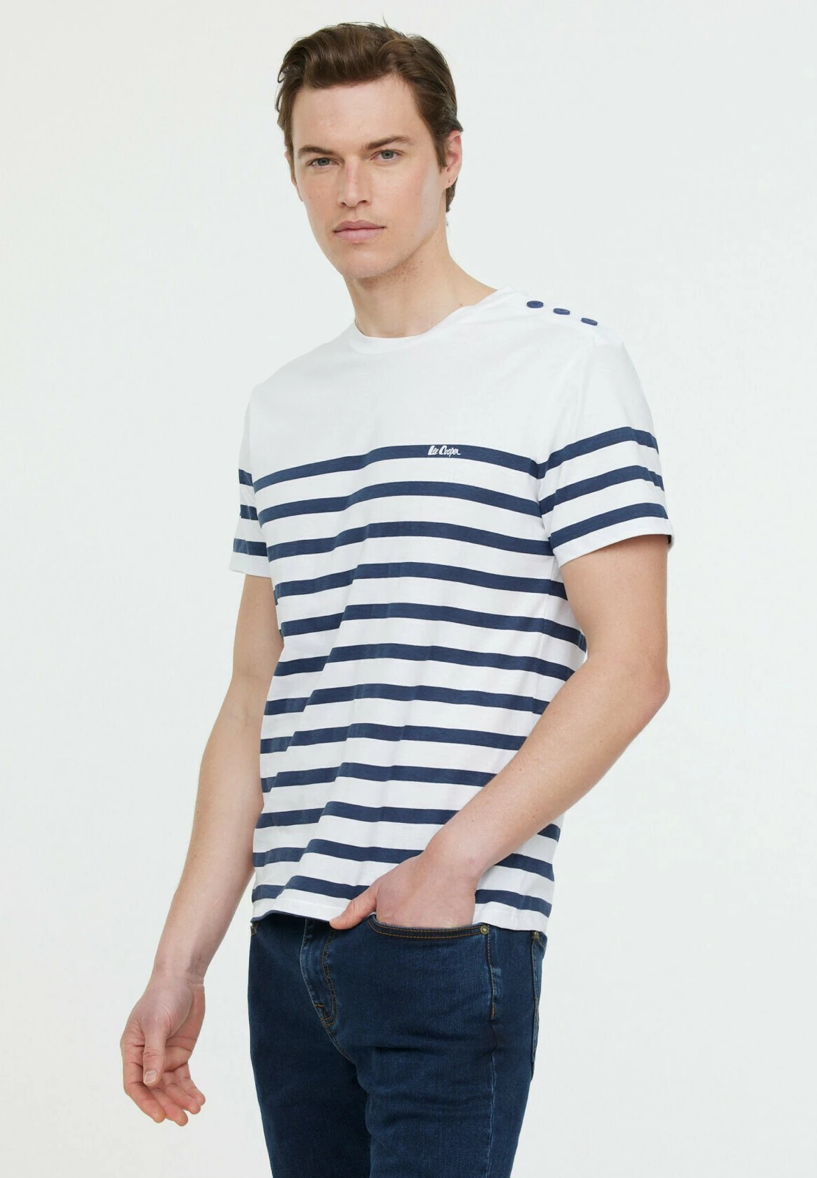 Lee Cooper Ancre Mc - T-Shirt Print - Navy 4 Lee Cooper Ancre Mc - T-Shirt Print - Navy - Afbeelding 4