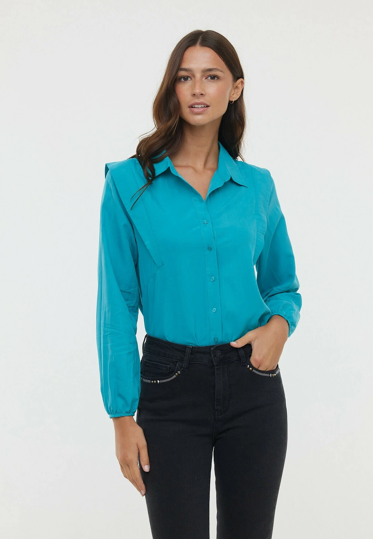 Lee Cooper Dalza Ml - Overhemdblouse - Glossy Green 1 Lee Cooper Dalza Ml - Overhemdblouse - Glossy Green