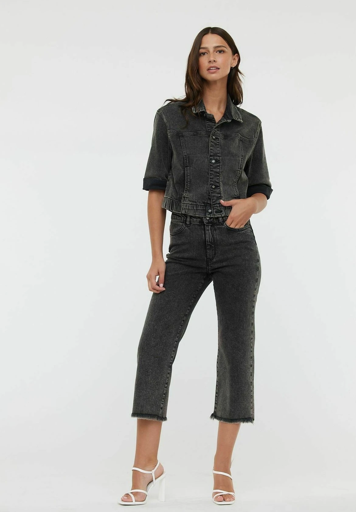 Lee Cooper Joopy - Straight Leg Jeans - Acid Black 2 Lee Cooper Joopy - Straight Leg Jeans - Acid Black - Afbeelding 2