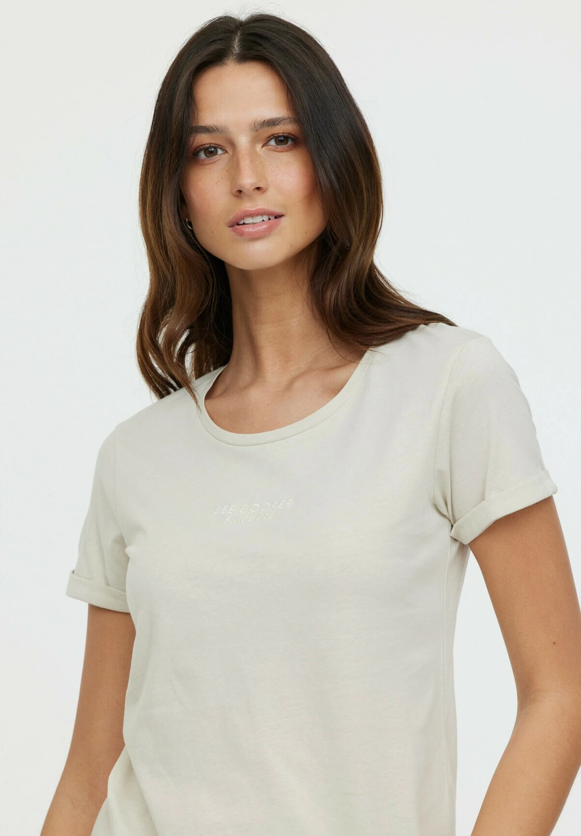 Lee Cooper Arari Mc - T-Shirt Basic - Cream 3 Lee Cooper Arari Mc - T-Shirt Basic - Cream - Afbeelding 3