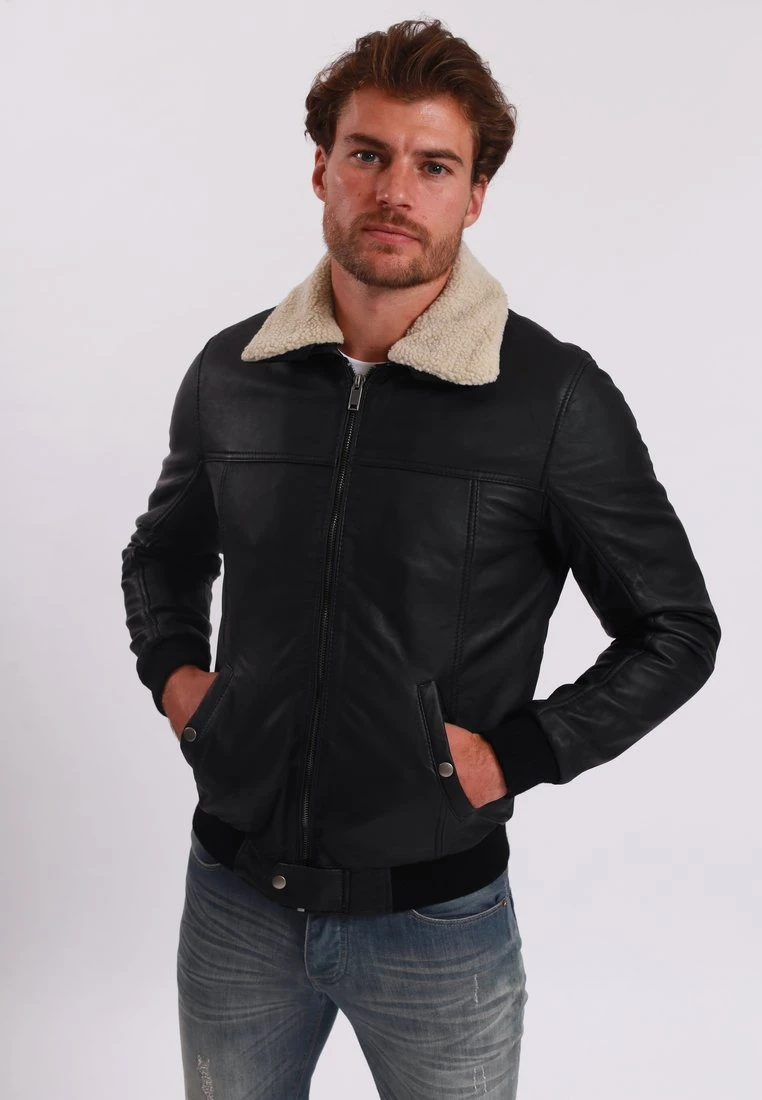 Lee Cooper Barnabe - Leren Jas - Black 1 Lee Cooper Barnabe - Leren Jas - Black