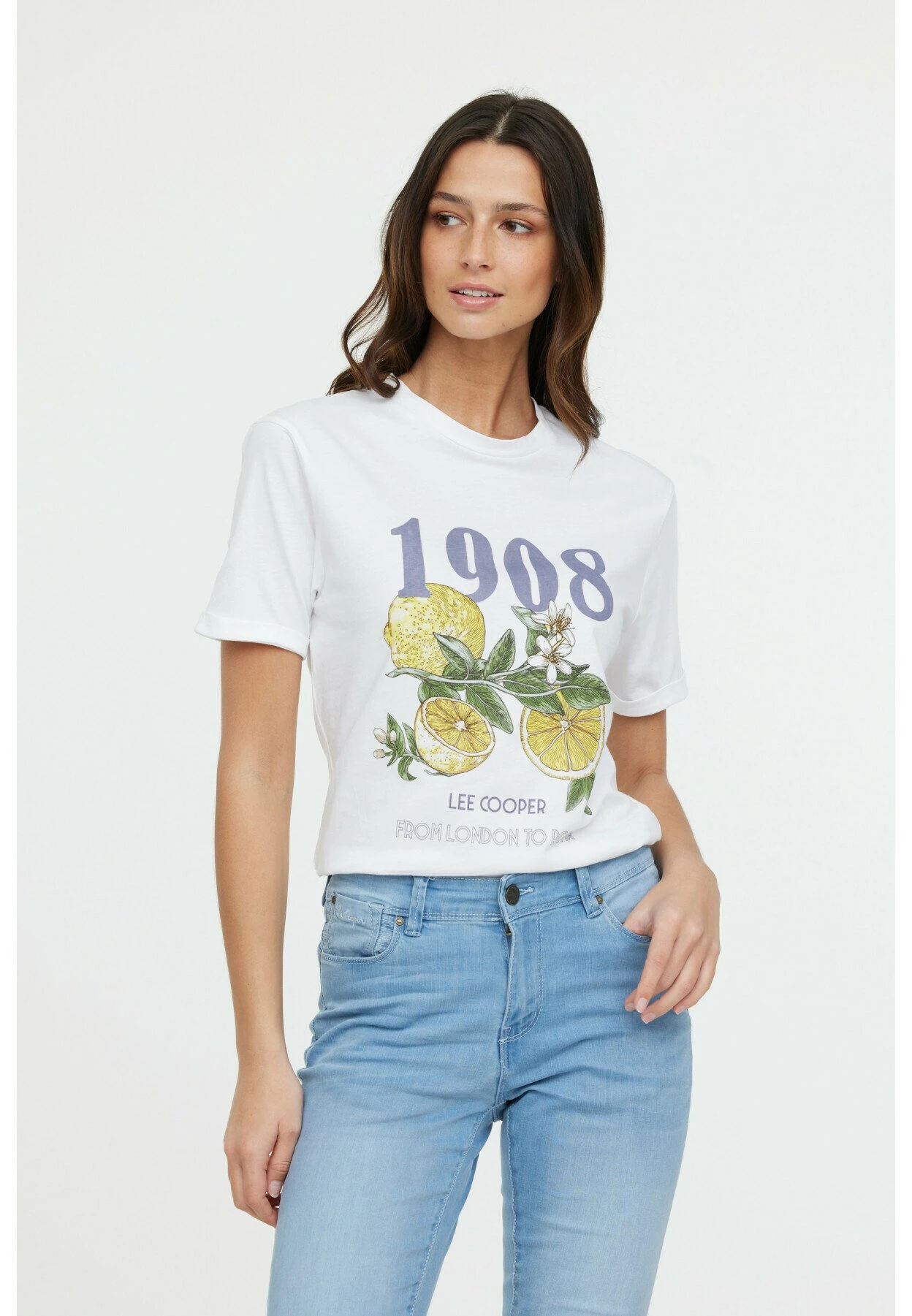 Lee Cooper Axis Mc - T-Shirt Print - Optic White 1 Lee Cooper Axis Mc - T-Shirt Print - Optic White