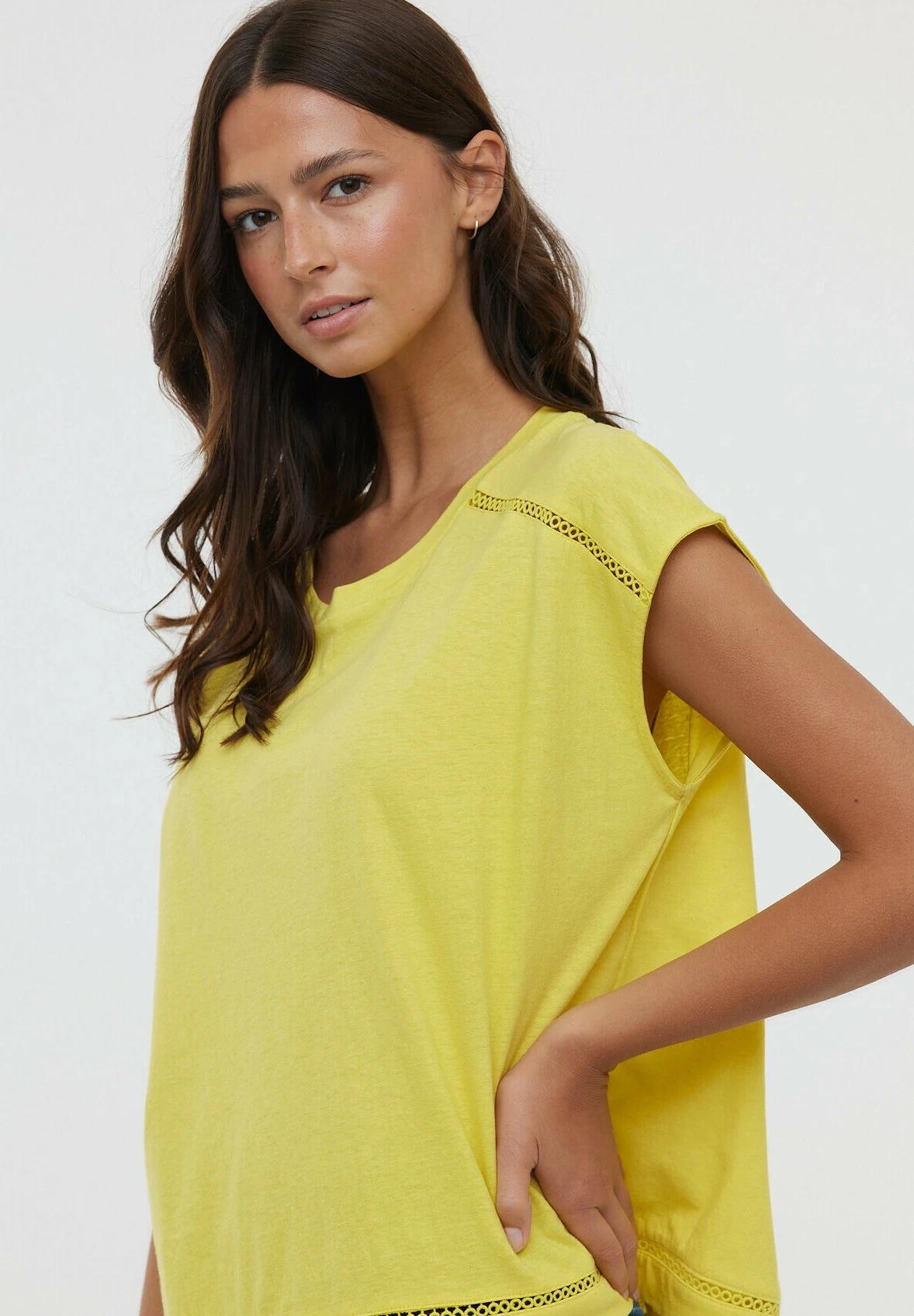 Lee Cooper Aniele Sm - T-Shirt Print - Lemon 3 Lee Cooper Aniele Sm - T-Shirt Print - Lemon - Afbeelding 3