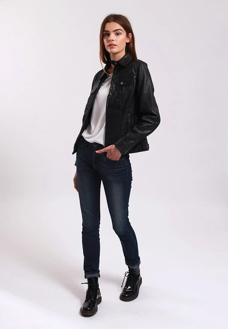 Lee Cooper Blandine - Leren Jas - Black 2 Lee Cooper Blandine - Leren Jas - Black - Afbeelding 2