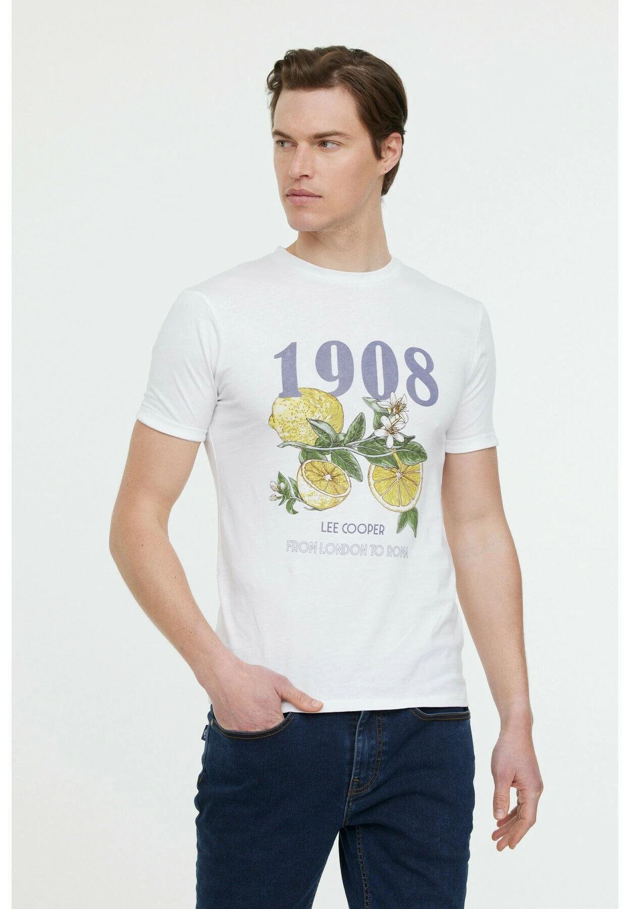 Lee Cooper Axis Mc - T-Shirt Print - Optic White 5 Lee Cooper Axis Mc - T-Shirt Print - Optic White - Afbeelding 5