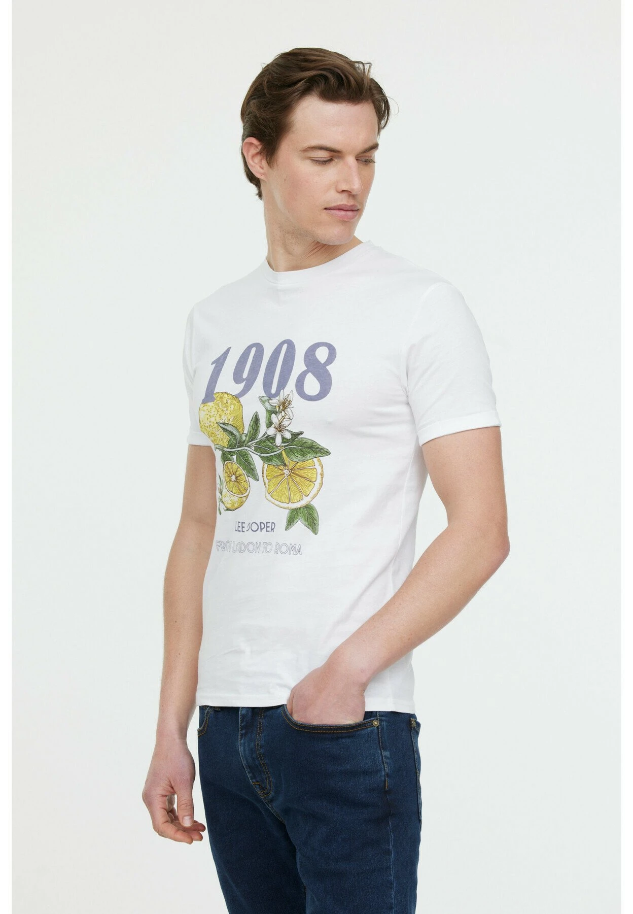 Lee Cooper Axis Mc - T-Shirt Print - Optic White 6 Lee Cooper Axis Mc - T-Shirt Print - Optic White - Afbeelding 6