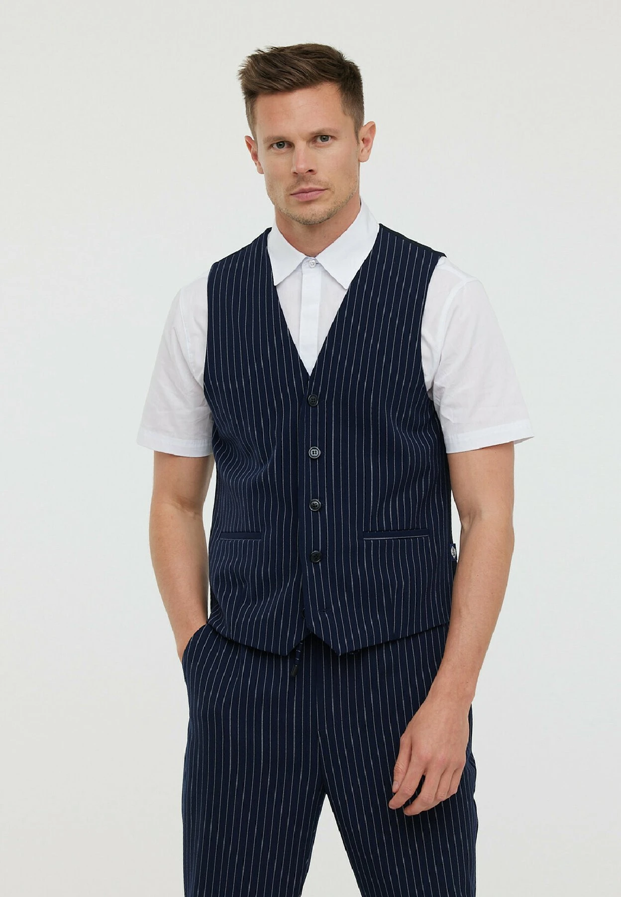 Lee Cooper Fouchi- Gilet - Navy 1 Lee Cooper Fouchi- Gilet - Navy