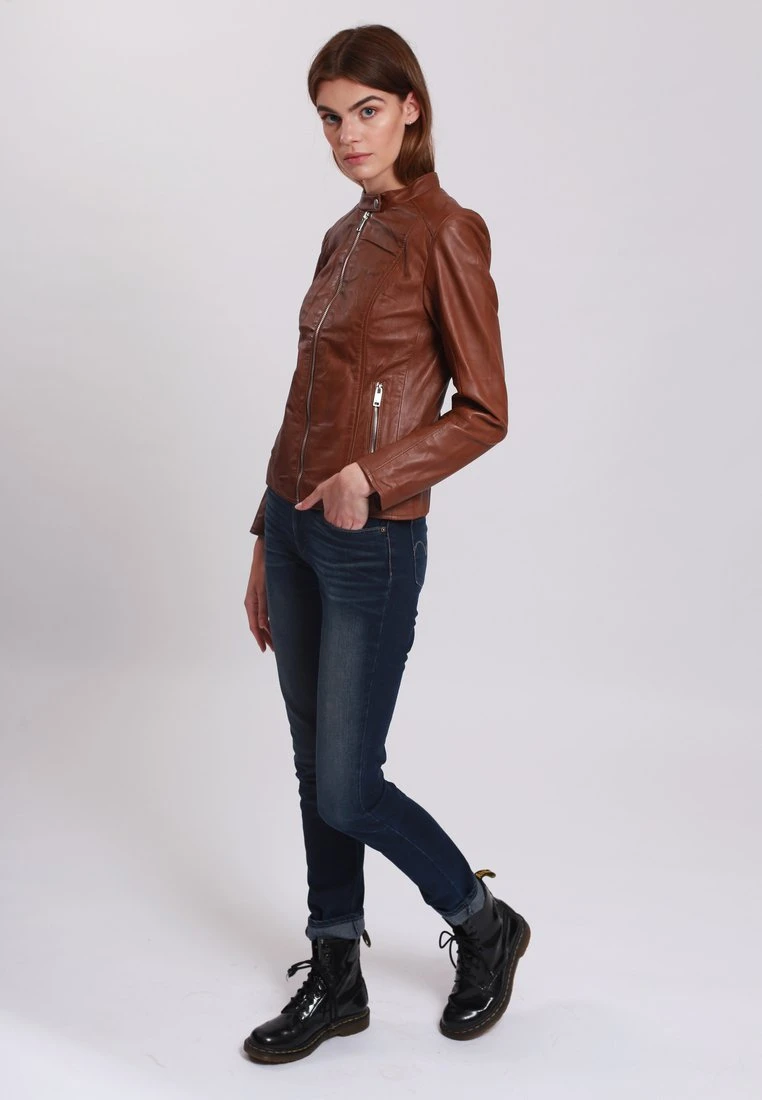 Lee Cooper Leren Jas - Cognac 2 Lee Cooper Leren Jas - Cognac - Afbeelding 2