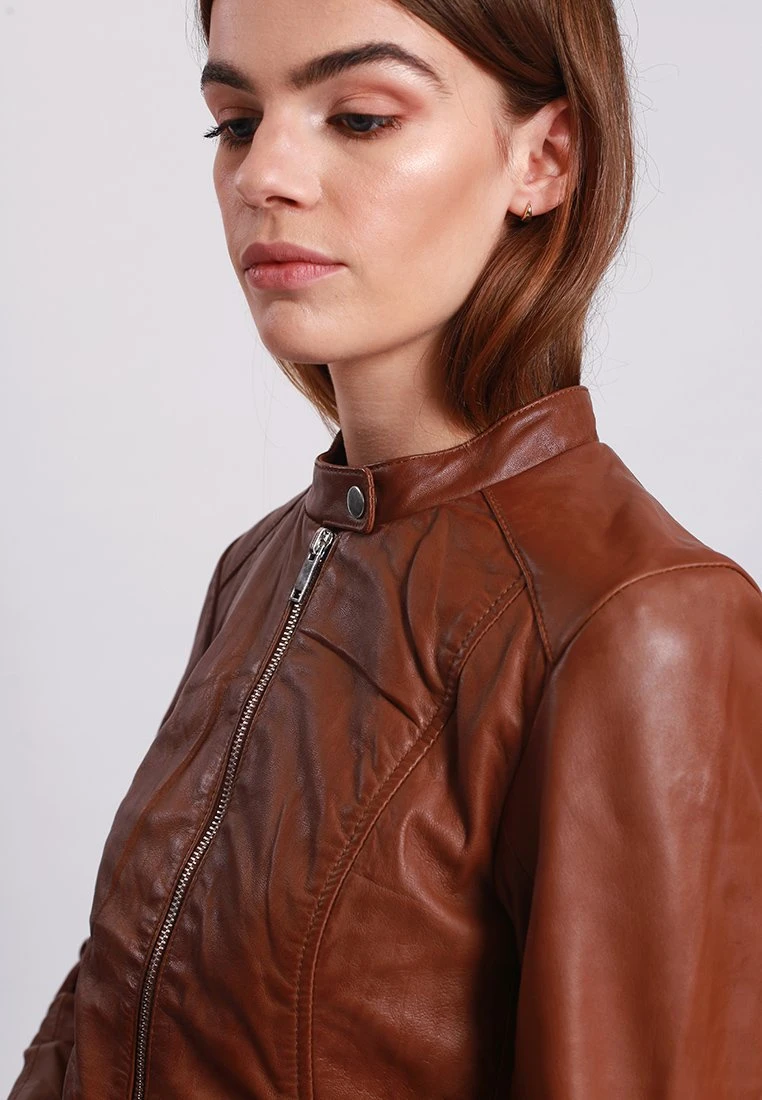 Lee Cooper Leren Jas - Cognac 4 Lee Cooper Leren Jas - Cognac - Afbeelding 4