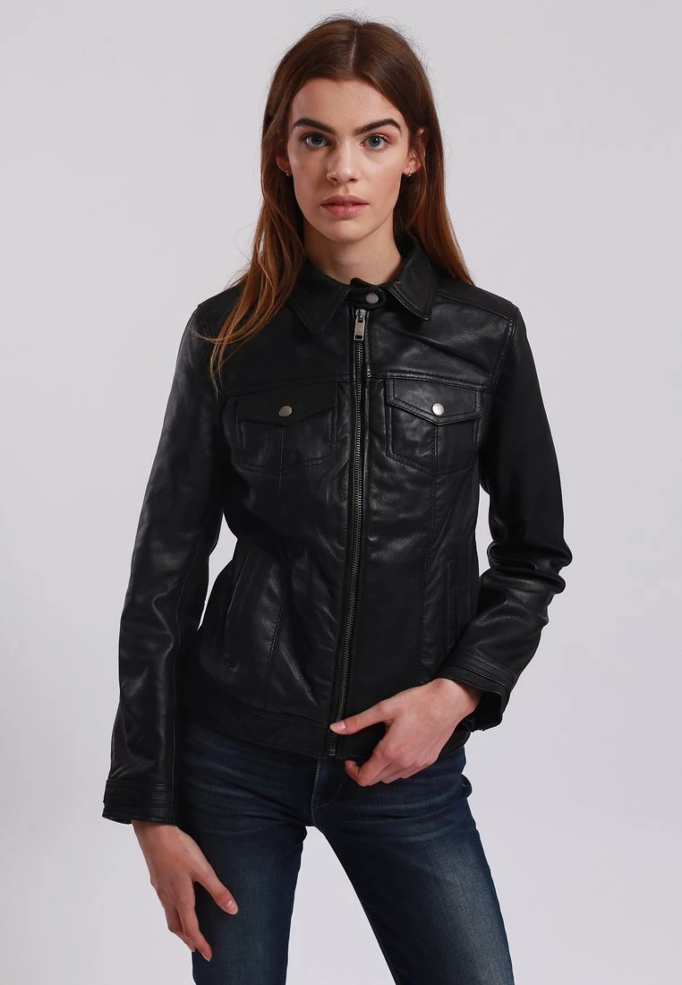 Lee Cooper Blandine - Leren Jas - Black 1 Lee Cooper Blandine - Leren Jas - Black