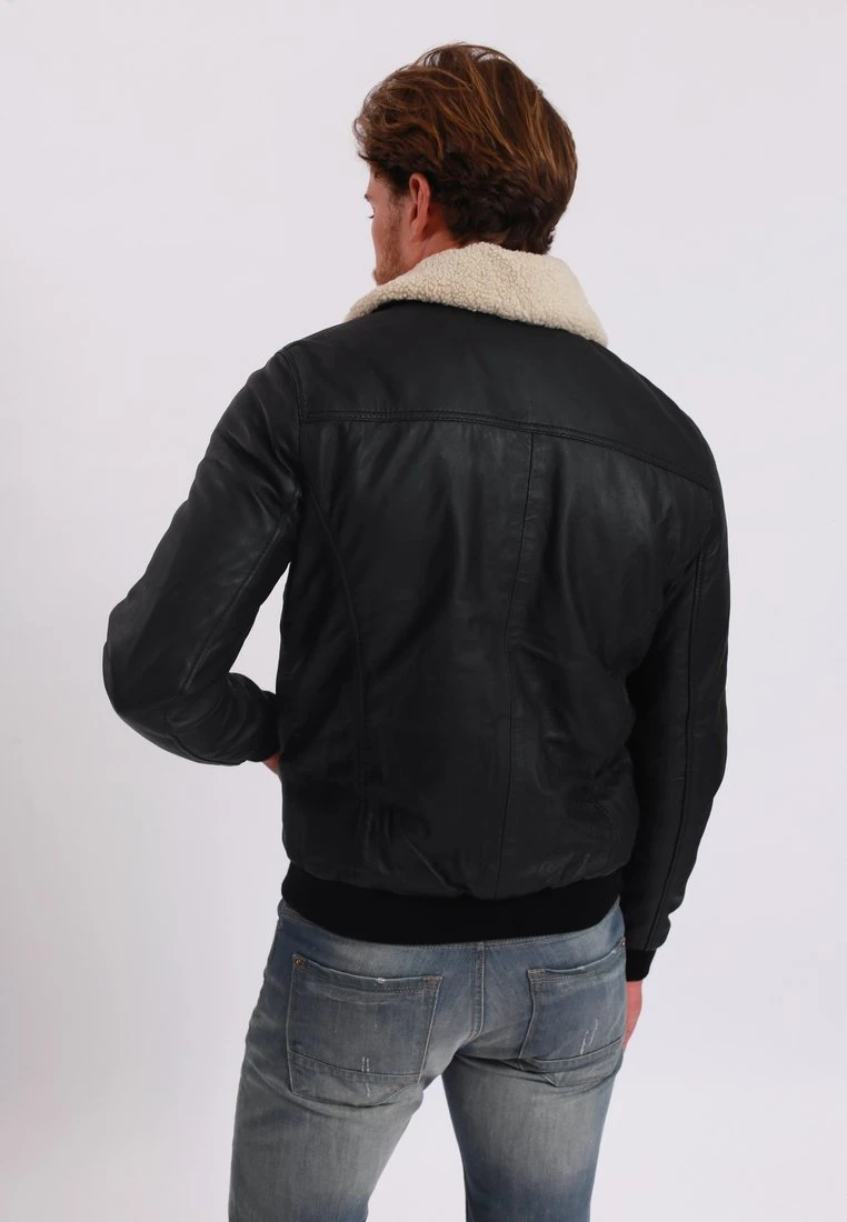 Lee Cooper Barnabe - Leren Jas - Black 3 Lee Cooper Barnabe - Leren Jas - Black - Afbeelding 3