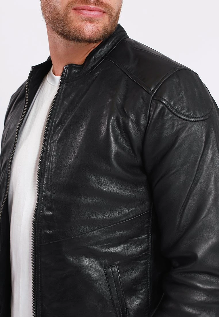 Lee Cooper Buglem - Imitatieleren Jas - Black 4 Lee Cooper Buglem - Imitatieleren Jas - Black - Afbeelding 4